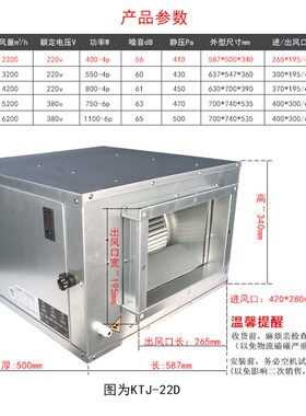 童威格柜式离心风机箱式管道排风工业厨房专用商用220 380V