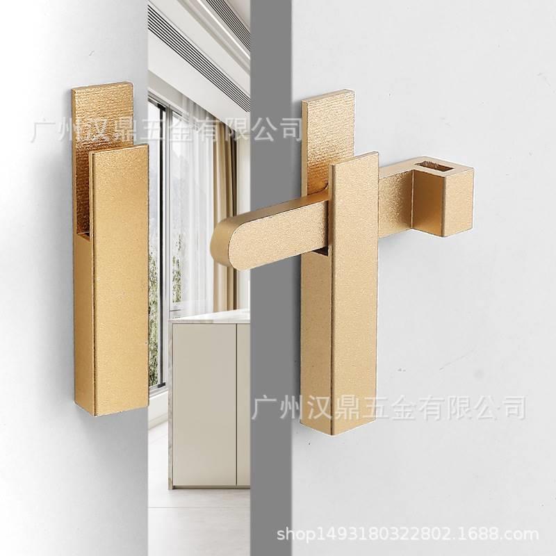 插销门栓免打孔合金防盗门锁扣简A易加厚厕所卫生间门销反锁门神 - 图0