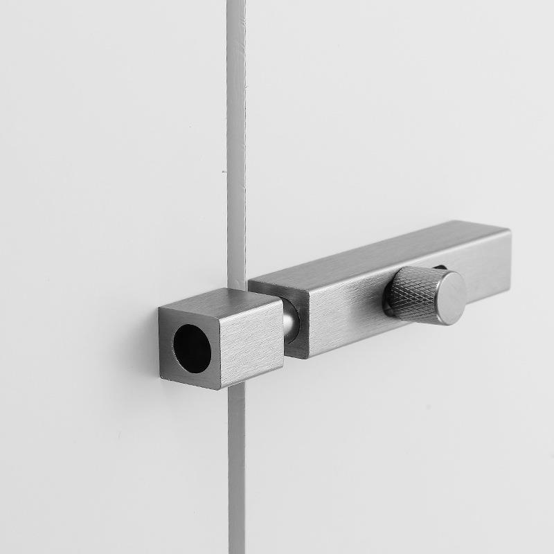 插销门栓免打孔合金防盗门锁扣简A易加厚厕所卫生间门销反锁门神 - 图2