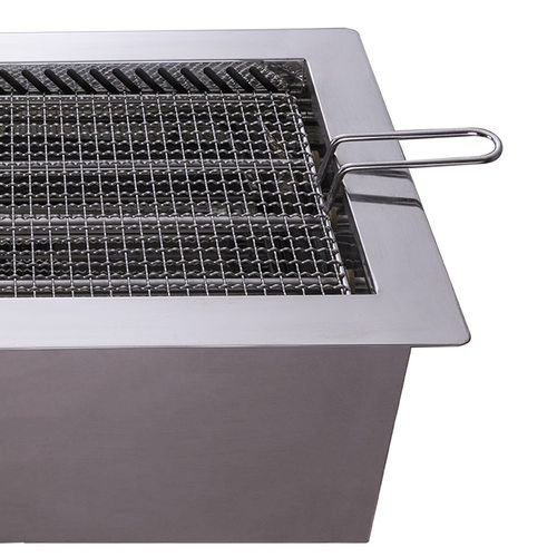 黑晶管无烟烧烤炉商用嵌入式自助蒸汽火锅下排烟烤肉锅电烤炉批发 - 图1