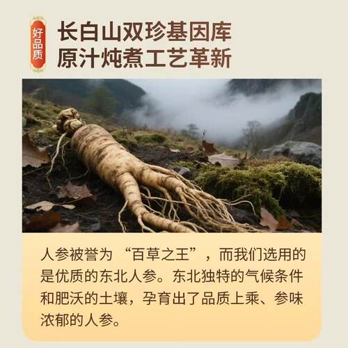 出彩农业白皮树100%白桦树汁炖人参长白山原产地植物饮料320ml/瓶 - 图1