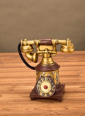 覆古怀旧老式电话机座机模型彷古小摆件电视柜家居装饰品拍照道具