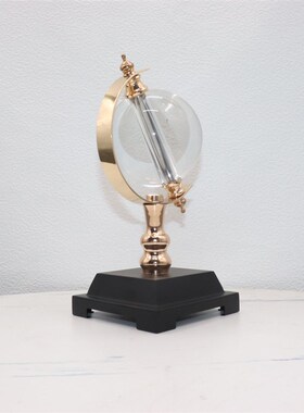 创意金属地球仪摆件样板房售楼处桌面书柜书架金属工艺品软装饰品