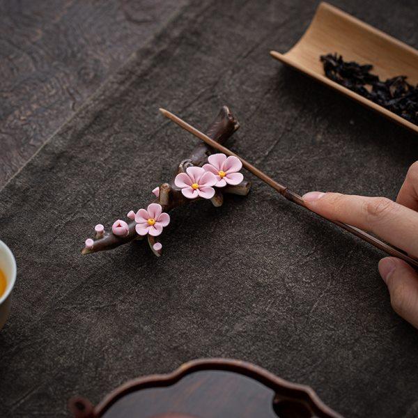 辉道 创意线香插捏花手工茶宠陶瓷手作腊梅枝笔搁梅花摆件装饰品,淘宝优惠券,粉丝福利购,淘宝优惠卷