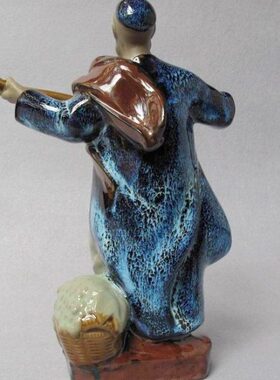 石湾陶瓷工艺品摆设丰收颂家居装饰品人物简约桌面现代客厅摆件