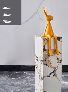 客厅装饰摆件大理石底q座雕塑展示台定制花架玄关酒店摆台展厅基