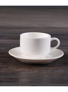 简约现代样板房客厅餐桌摆件 纯色陶瓷咖啡杯碟 家居软装配饰