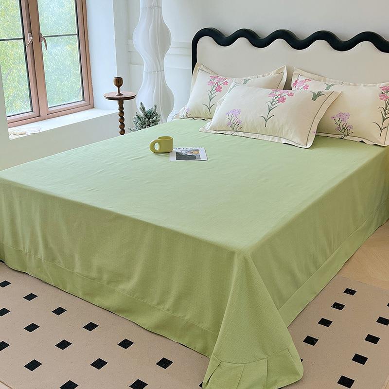 2024 new thickened brushed bedding four-piece set pure cotton spring and summer floral quilt cover bed sheet three-piece set