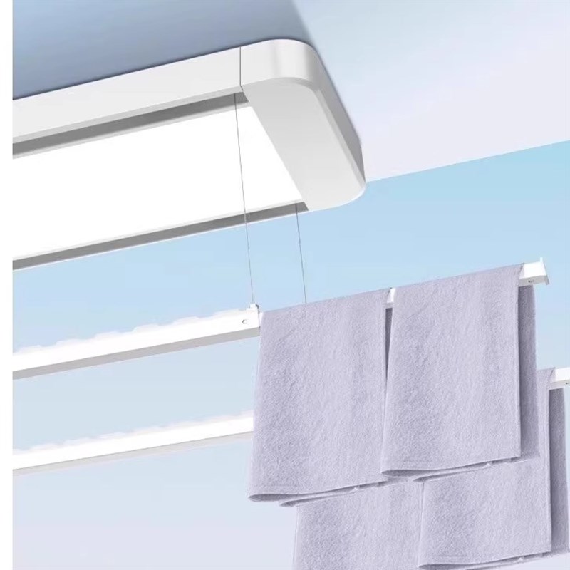 超薄隐形电动晾衣架自动遥控升降智能阳台伸缩小尺寸嵌入晾衣杆机 - 图3