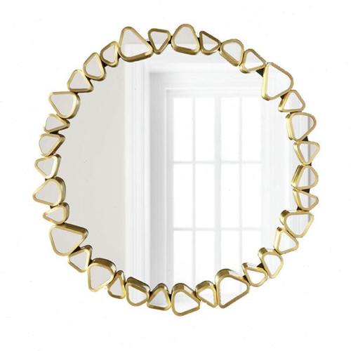 简约圆形化妆镜玄关壁挂镜客厅餐边背景墙艺术装饰镜洗手台浴室镜 - 图3