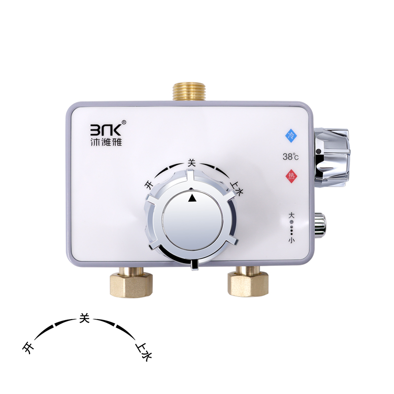 铜口恒温阀太阳能混水阀混合阀家用智能温控阀淋R浴龙头热水器开 - 图1