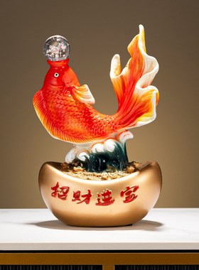 年年有余锦锂鱼红酒架子摆件创意酒柜装J饰品家居电视柜餐边柜摆