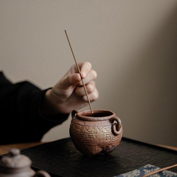 云窝鼎墨香插陶瓷茶室摆件中式禅意线香炉香座香托茶道配件香薰炉,淘宝优惠券,粉丝福利购,淘宝优惠卷