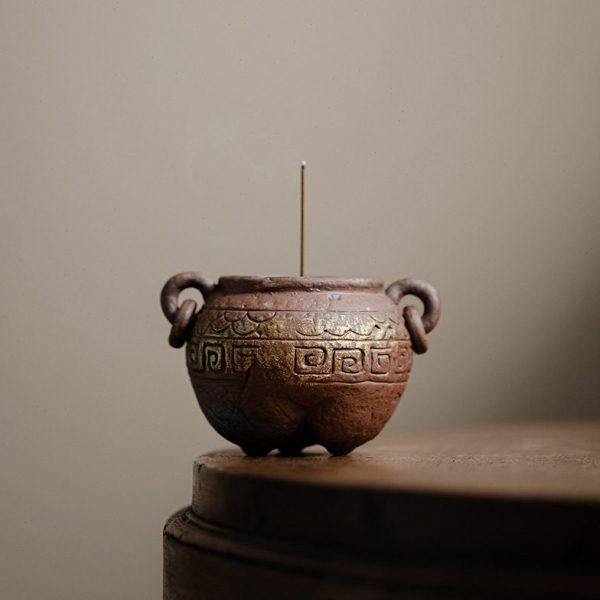 云窝鼎墨香插陶瓷茶室摆件中式禅意线香炉香座香托茶道配件香薰炉,淘宝优惠券,粉丝福利购,淘宝优惠卷