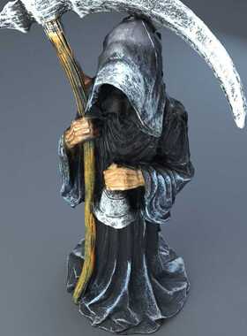 新品欧美收割者死神雕像树脂工艺品花园桌面装饰摆件死神雕塑