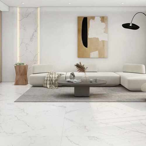 寒江雪 奶白色柔光岩板大理石天鹅绒瓷砖750x1500客厅地砖卫生间 - 图2