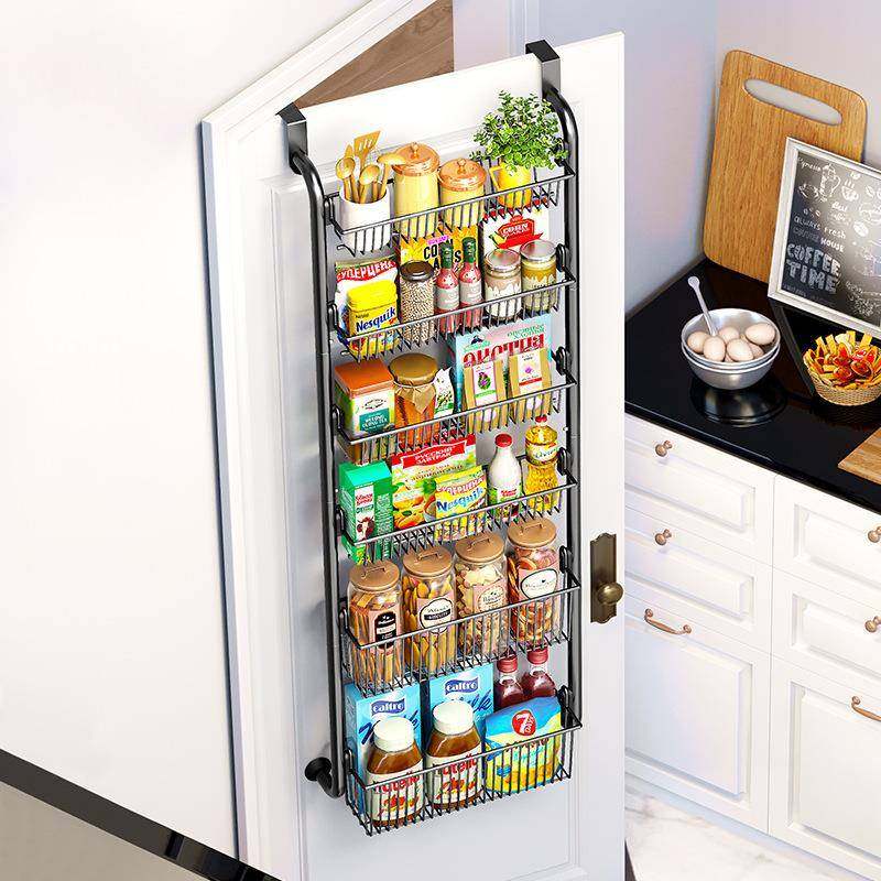 门后挂篮置物架免打孔家用多层收纳篮挂架卧室衣帽浴室厨房杂物筐,淘宝优惠券,粉丝福利购,淘宝优惠卷