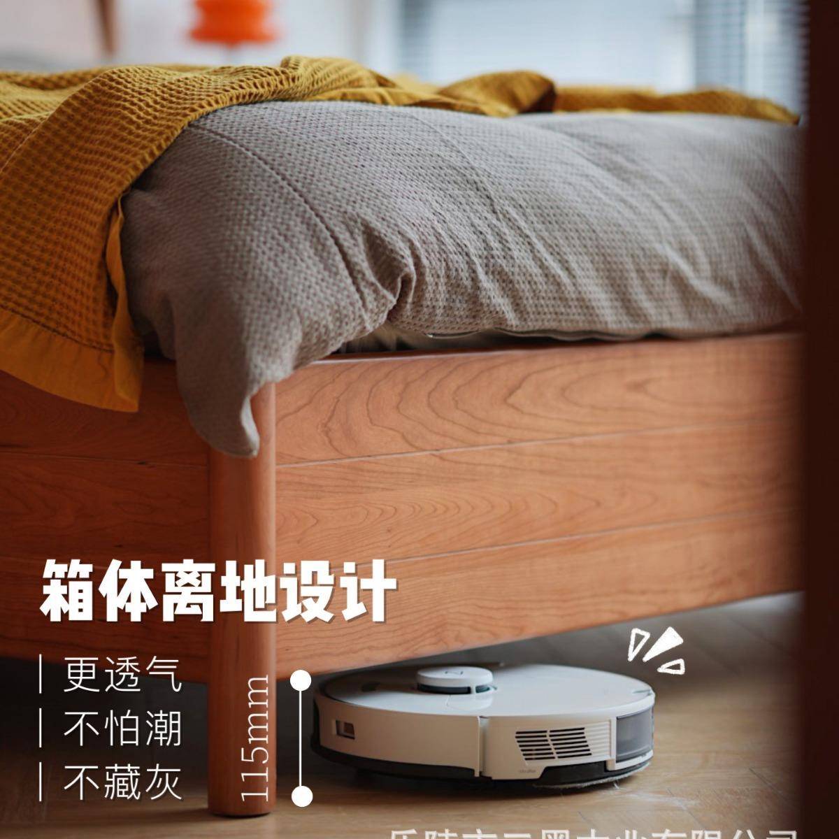 考拉箱体床离地式设计透气防潮的实木储物双人床 - 图1