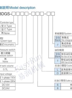 宝腾款电动油脂润滑泵24V/全自动黄油泵数显集中注油器带油包