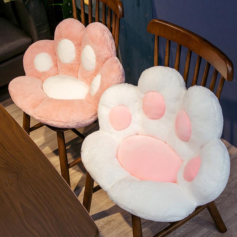 Japanese cat paw cushion cushion integrated office? chair cushion student chair cushion cute bear paw backrest bay window cushion