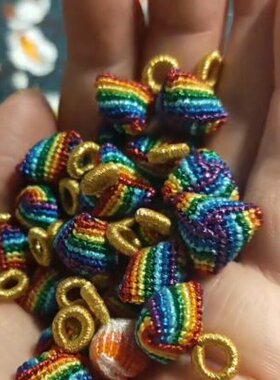 CS彩金线 三股七色彩虹 线圈线 结绳手工金银线 彩线 手绳编织线