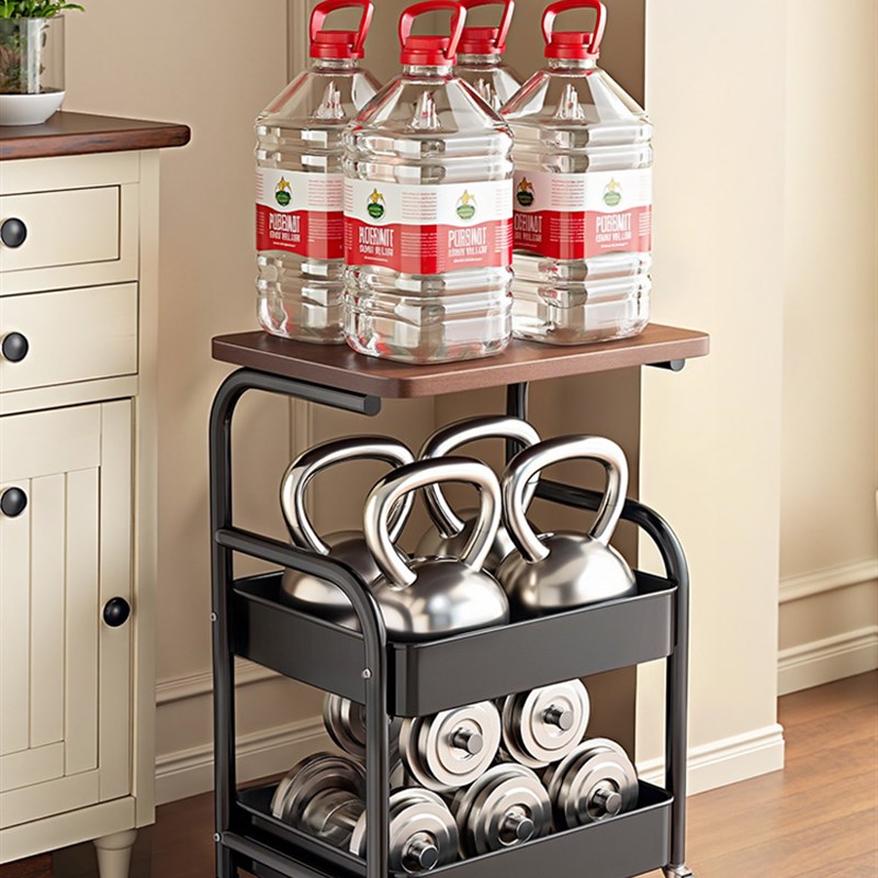 中古可移动小推车收纳置物架床头柜客厅沙发边几茶几零食收纳架子 - 图2