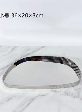 现代银色镜面不规则金属托盘客厅餐桌收纳P摆盘样板房饰品摆件