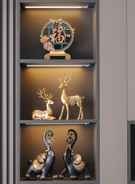 摆件创意财福大象一对招财家居y玄关电视柜书架办公室桌面轻奢高