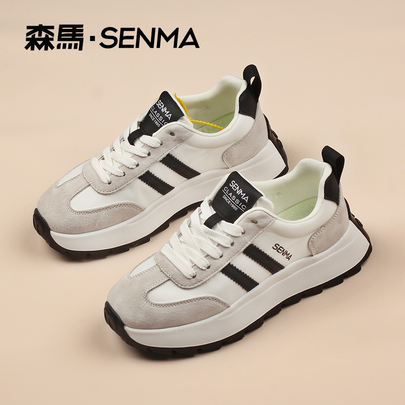 SENMA/森马女士运动休闲鞋复古阿甘男鞋情侣潮流慢跑鞋老爹鞋正品