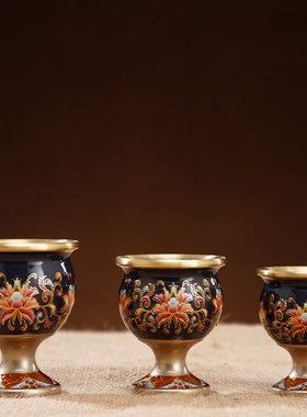 铜制祝酒杯d佛前供水杯家庭供养杯关公杯财神杯仙佛酒