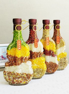 五谷丰登杂粮摆件酒店餐厅u摆台装饰品乔迁新居礼品搬新家仪式用