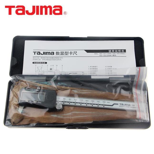 田岛电子数显游标卡尺不锈钢卡尺0-150mm测量工具尺1007-1601卡尺 - 图0