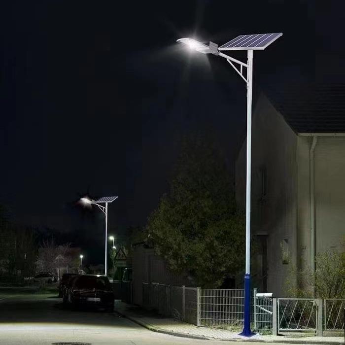 太阳能路灯户外20led6米杆80W高亮人体感应整晚亮灯公路景区照明 - 图1