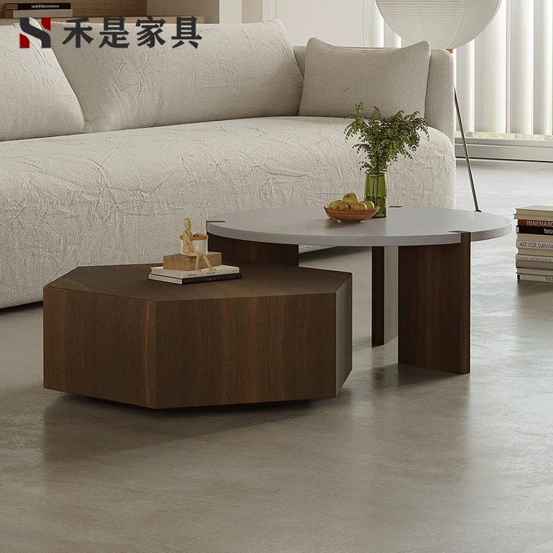 现代简约家用客厅北欧网红轻奢大小茶几边几组合设计师圆形小户型 - 图2