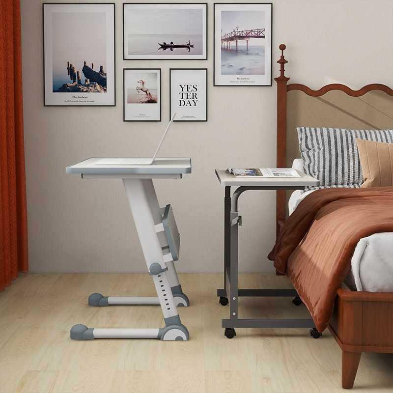 学生床边桌可移动床上书桌家用个人电脑写字桌升降学习桌子折叠小 - 图1