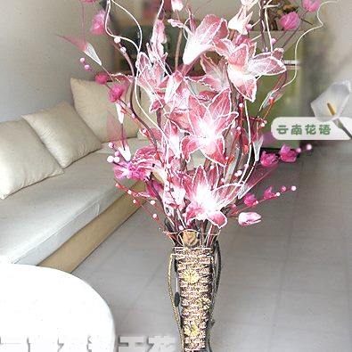 欧式经典家居装饰藤编铁艺客厅三脚铁艺落地花瓶干花插花花器包邮,淘宝优惠券,粉丝福利购,淘宝优惠卷