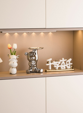 轻奢高档入户玄关钥匙收纳摆件家居客厅餐边柜酒柜V装饰品乔迁礼