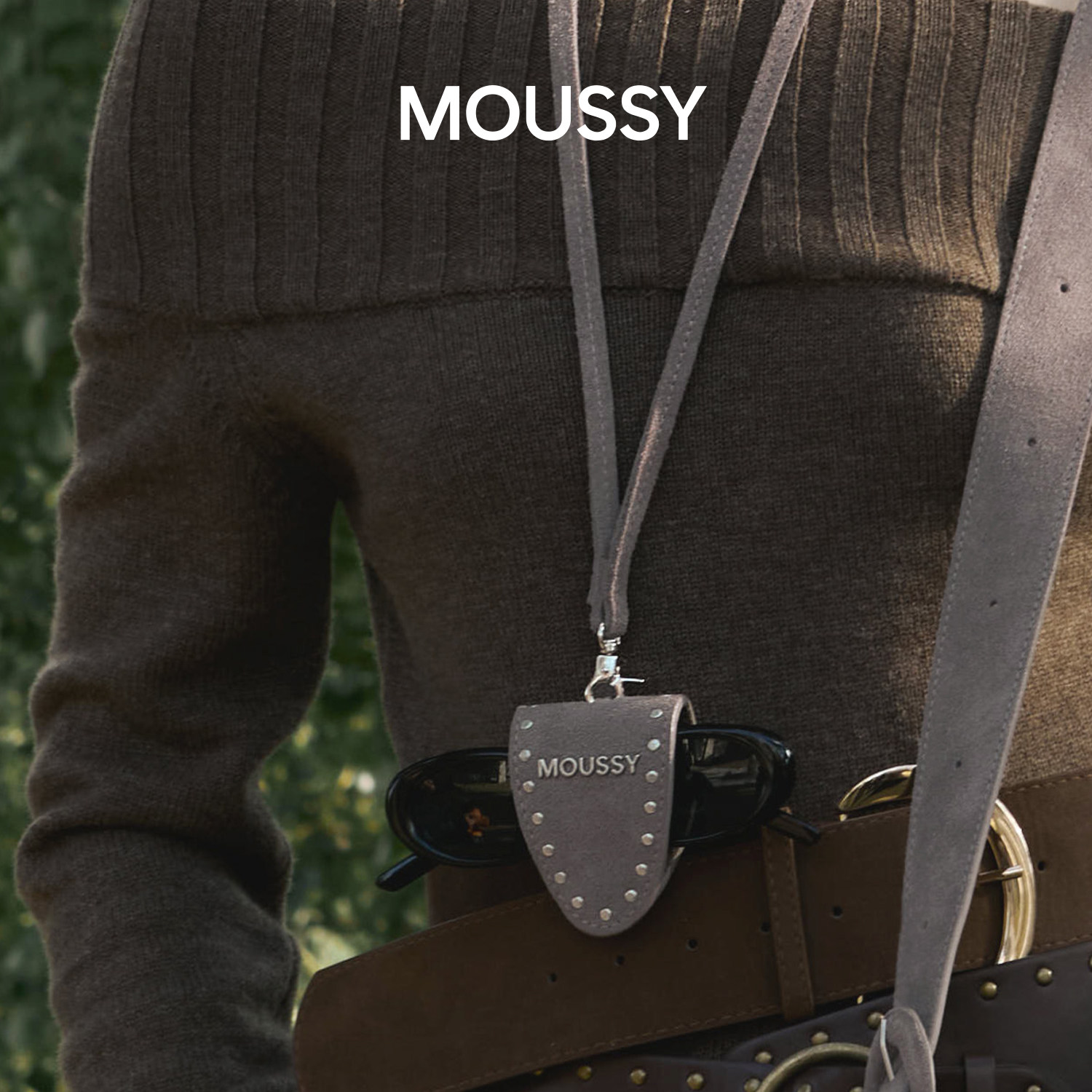 【汤圆TOYO】MOUSSY旷野流浪麂皮眼镜夹皮革墨镜夹百搭眼镜夹配饰,淘宝优惠券,粉丝福利购,淘宝优惠卷