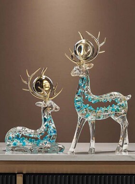 高级感时c来运转摆件客厅酒柜电视柜装饰品入户玄关办公室乔迁新