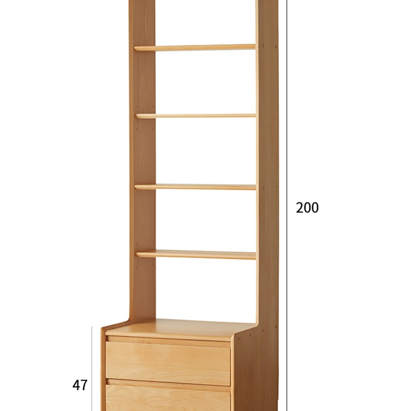 盼居实木书柜书架纯实木储物柜组合大书架简P约现代现代简约家用 - 图1