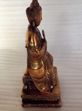 飞龙纯铜泰山圣母泰山老母碧霞元君铜像家居工艺品摆件