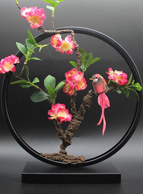 腊梅花乔b迁新家居中式软装饰工艺品摆件客厅酒柜玄关酒店桌面摆