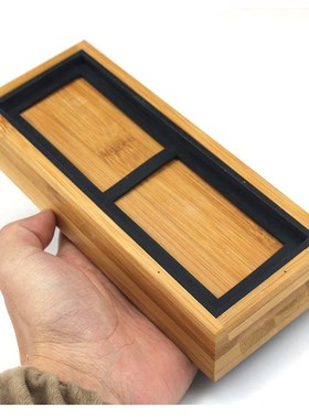 户外家用磨刀石m底座 硅胶防滑垫竹制底座 磨刀石底托