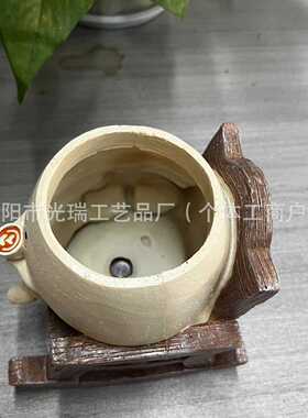小摇椅多肉花盆办公室书房装饰布置小摇椅绿植花盆园林装饰窗台花