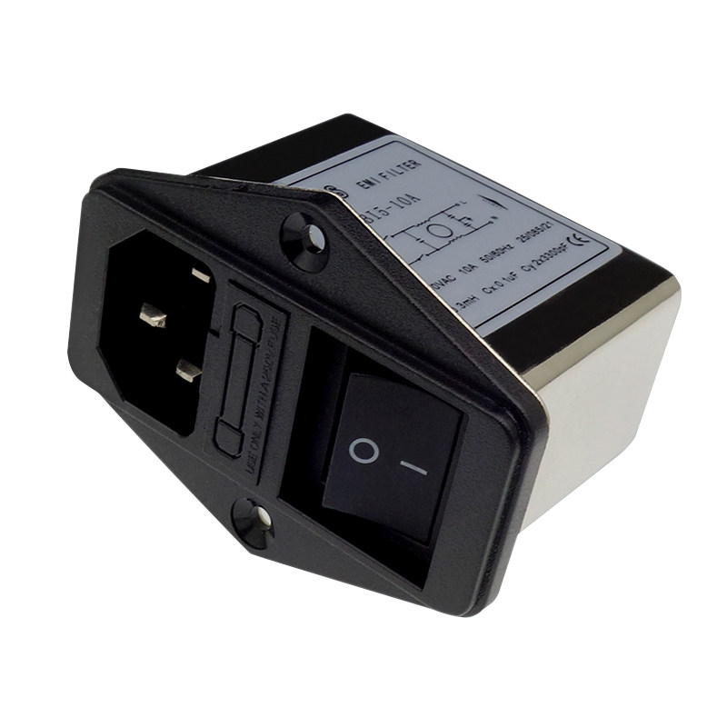 电源EMI滤波器 DOREXS -10A 三合一插座带开关保险 电源滤波器 - 图1