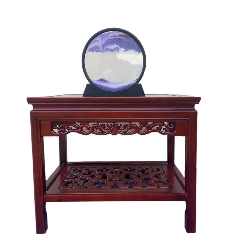 新中式榆木d实木盆景架鱼缸架奇石桌摆件台沙发几边几角几花架茶 - 图3