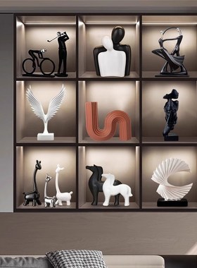 德国摆件轻奢高档酒柜电视柜客厅高端大气玻璃柜餐边W柜精致装饰