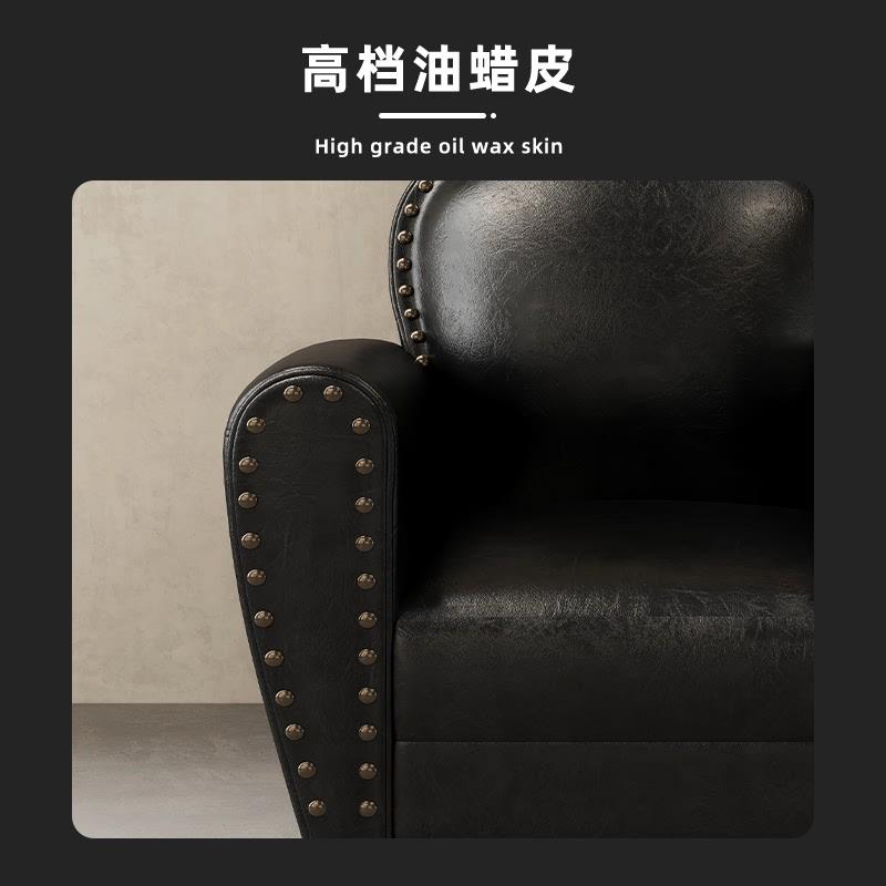 工业风酒吧沙发咖啡厅商用t休闲单人双人三人桌组合清吧餐厅卡座 - 图2