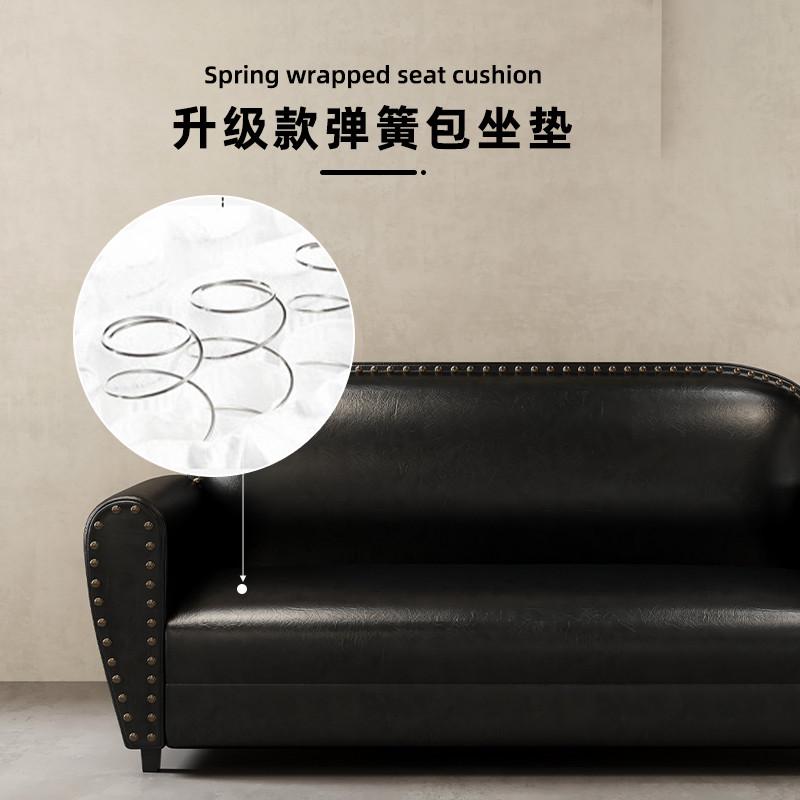 工业风酒吧沙发咖啡厅商用t休闲单人双人三人桌组合清吧餐厅卡座 - 图0