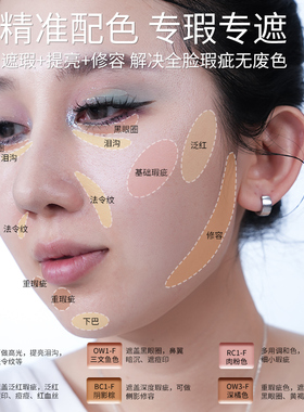 歌剧魅影遮瑕膏六色遮瑕盘遮泪沟痘印斑点泛红黑眼圈提亮滋润